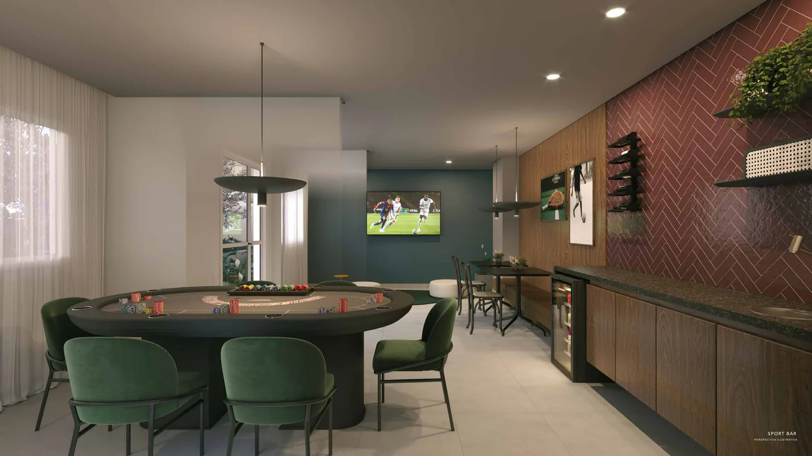 Sport bar do Nova Leopoldina, área de lazer coberta em Ramos